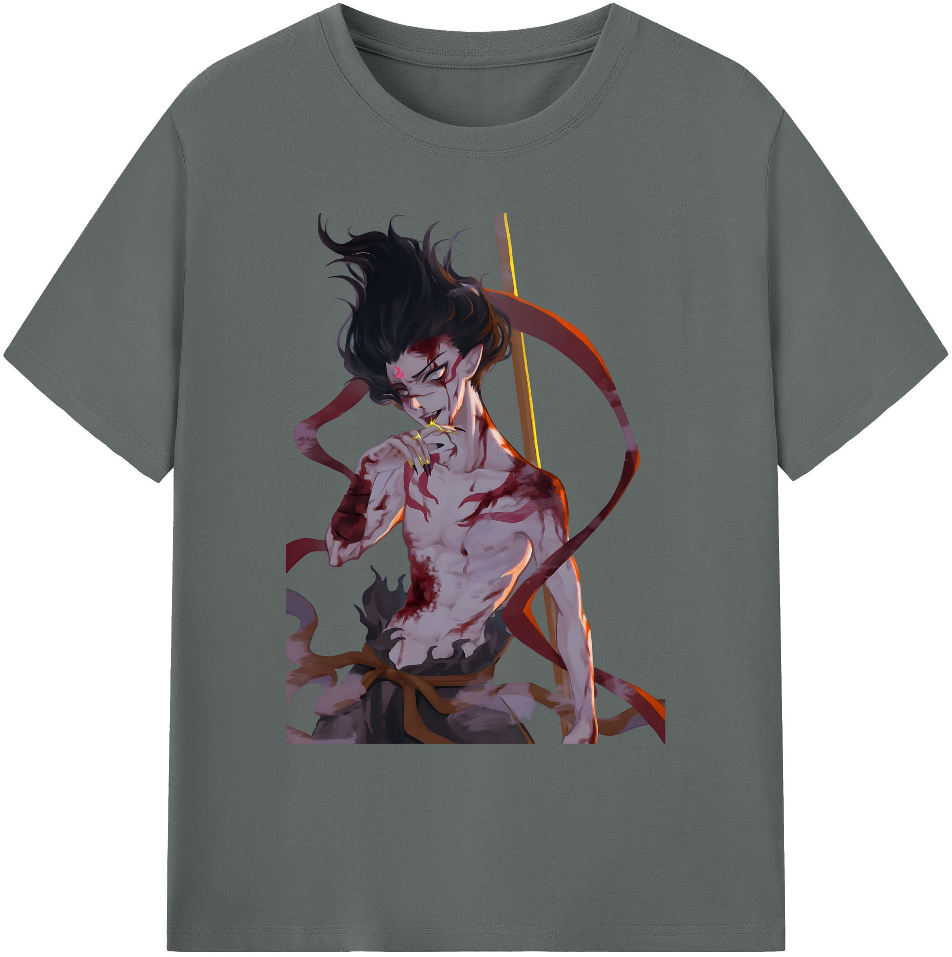 （画像用） Ne Zha 2 ナタ 魔童の大暴れ 綿100％ メンズ半袖Tシャツ｜肌触りやわらか＆通気性
